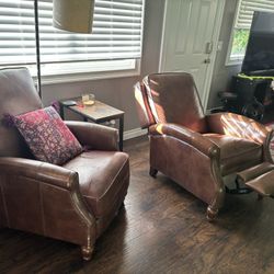 Matching Leather Recliners $150.00 Each