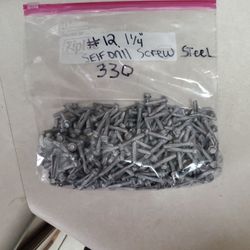 Steel Self Drill Screws #12 1-1/4 Length