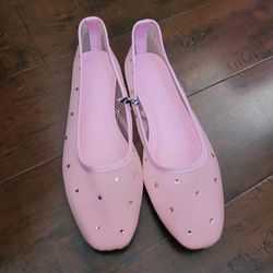 Pink "Glinda" Ballet Flats sz. 10 