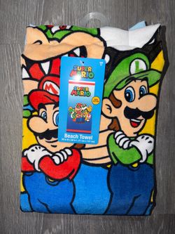 Super Mario Beach Towel 28x58 Inches