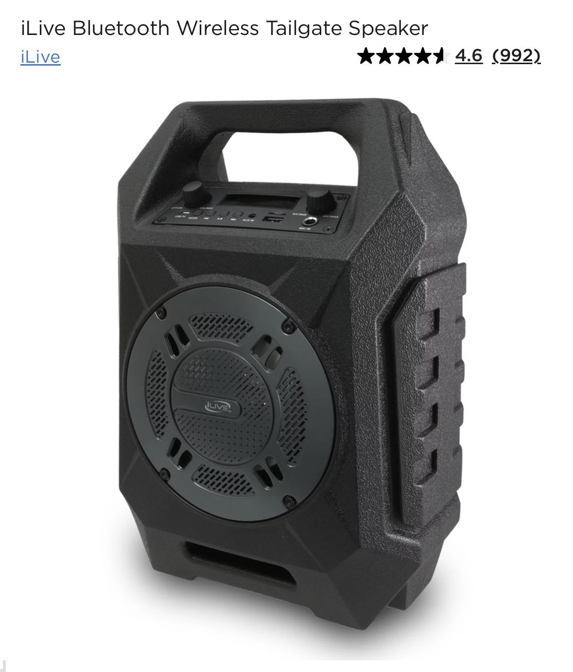 ILive Wireless Tailgate Speaker
