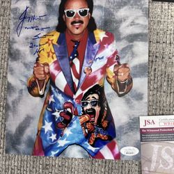 Jimmy Hart Signed Autograph 8x10 Photo - JSA coa - WWE WWF Wrestling