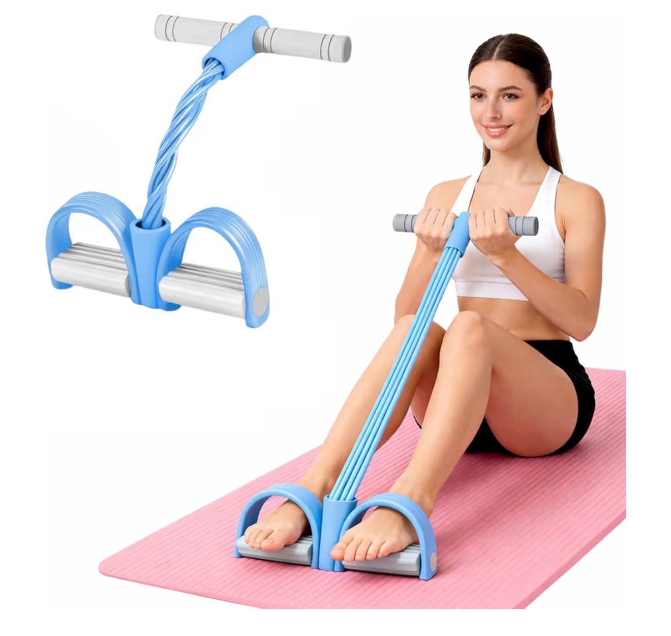 8-Tube Pedal Resistance Band with Handles