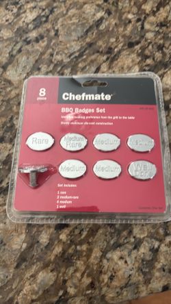 New 8 Piece Aluminum BBQ Perfection Collection Badge