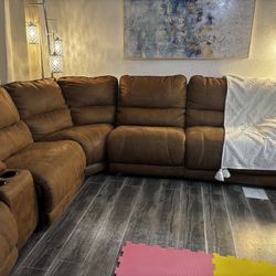 Electric Recliner Leather Sectional