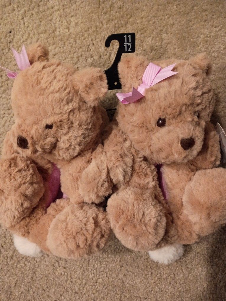 New Girls Bear Slippers