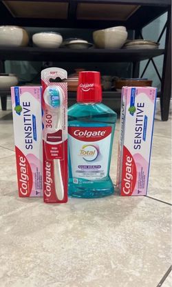 Colgate Sensitive Toothpaste, Colgate Gum Health Mouthwash, Colgate 360 Toothbrush