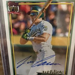 Jose Canseco Autographed TopPS Card