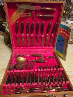 Stunning Vintage Thai Bronzeware 41 pc Set. Serves 8