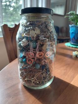 Jar of jewelry