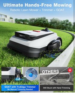 A2000 LiDAR PRO Robotic Lawn Mower for Up to 1/2 Acre, Wire-Free with Dual-LiDAR Auto Mapping, Built-in TruEdge Edge Trimmer, AIVI 3D Obstacle Avoidan