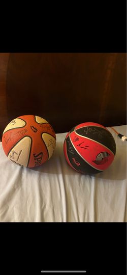 Autographed signed Portland trail blazer ball and WMBA ball $200 EACH