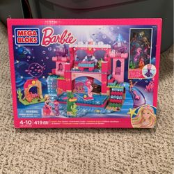 NEW - Mega Bloks Barbie Build ‘n Play Underwater Castle Building Set