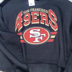 San Francisco 49ers Custom Crop top Crewneck (m)