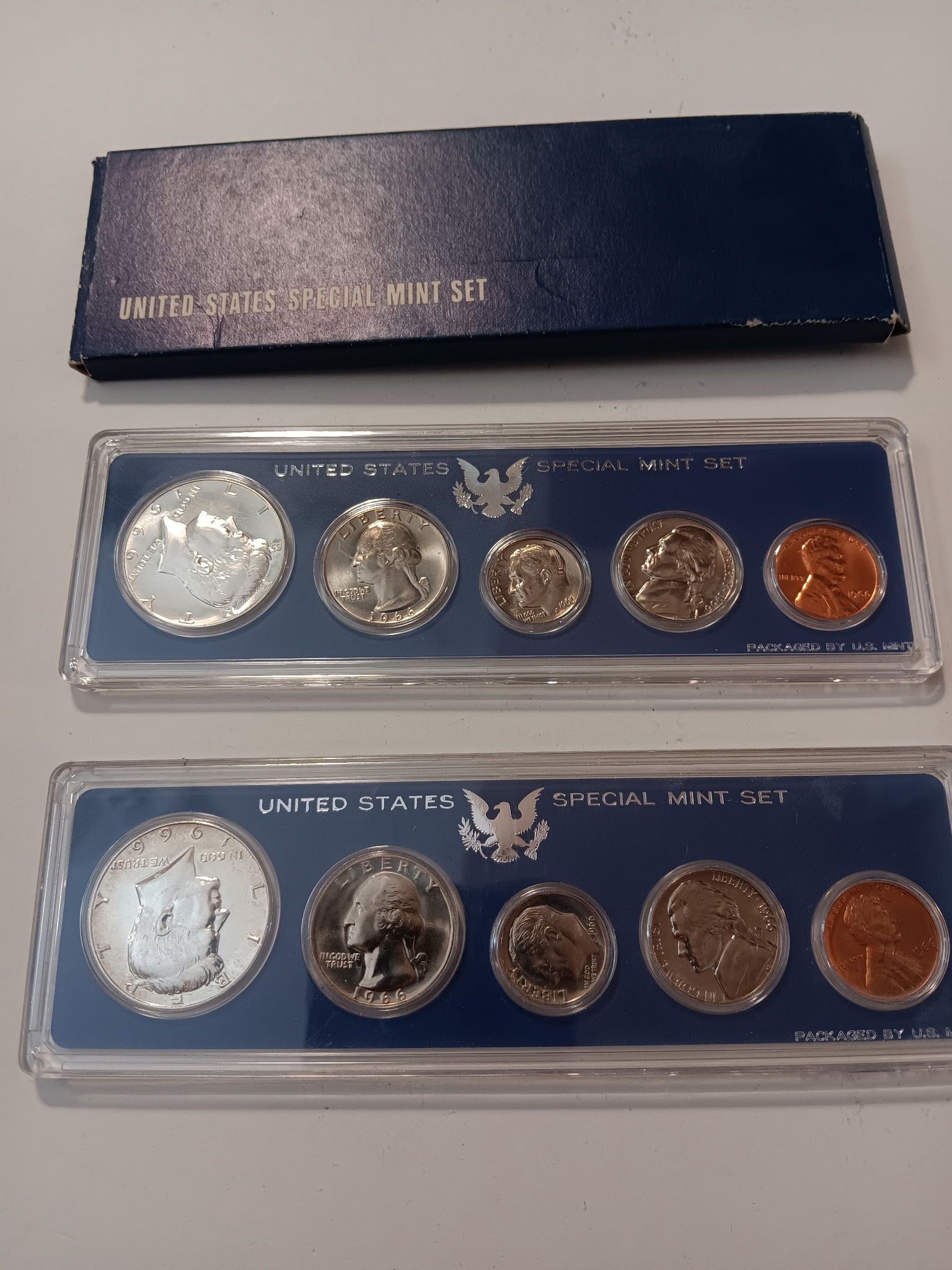 Vintage Coins. Two 1966 Special mint sets only one box.