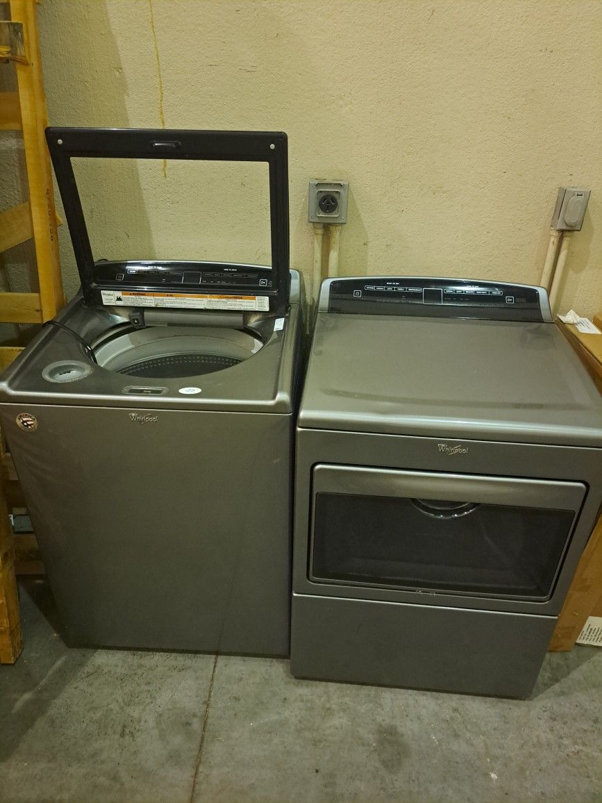 Whirlpool washer and dryer set. washer lid glass broken needs replaced