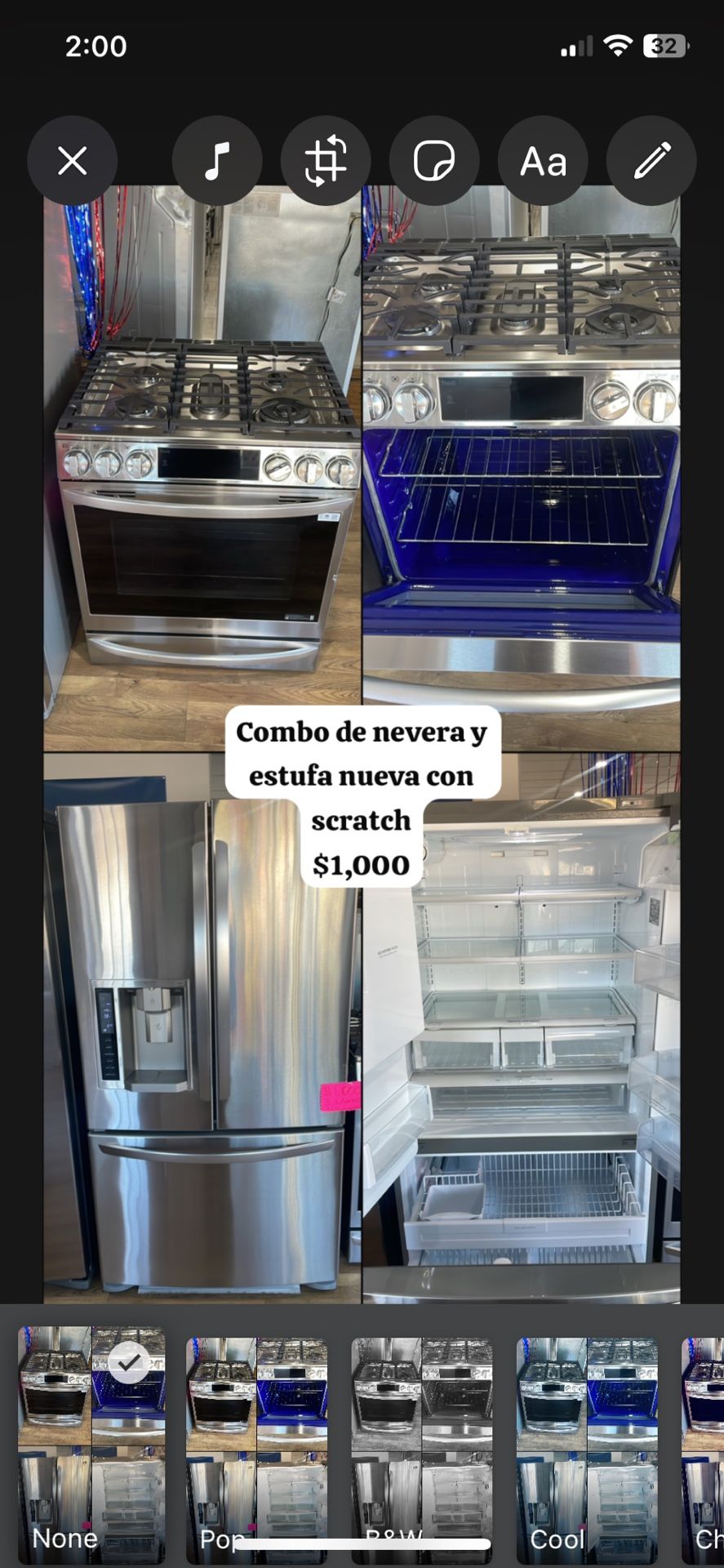 Combo Refrigerator And Stove