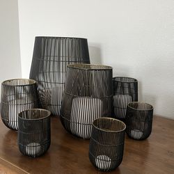 Crate and & Barrel  kent wire candle holders 