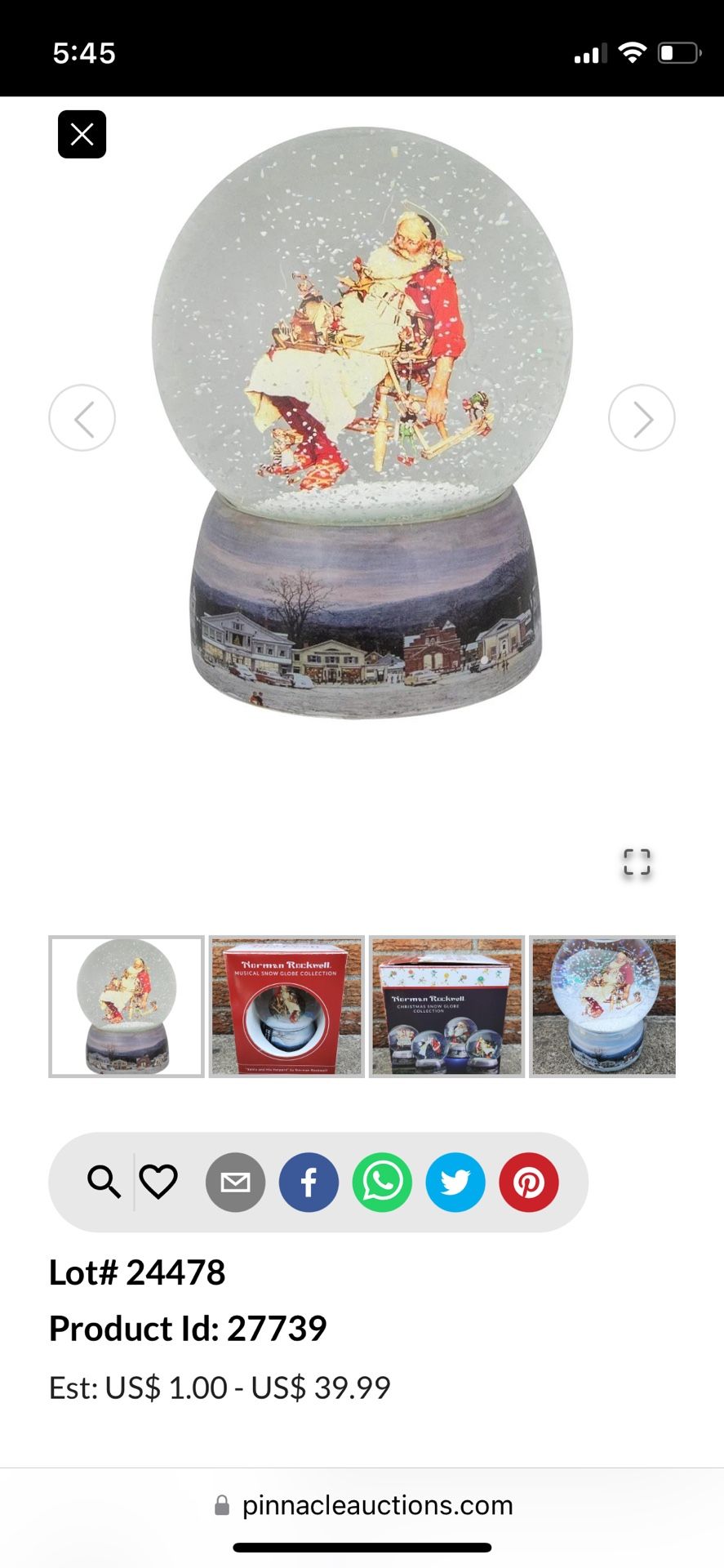 Nice Christmas Gift Musical Snow Globe