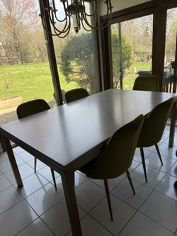 Dining Table Créate Barrel 6 Chairs