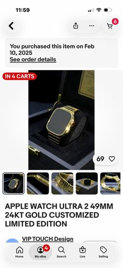 24k gold plated Apple Watch Ultra 2 49mm