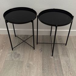 Black Metal Side Tables 