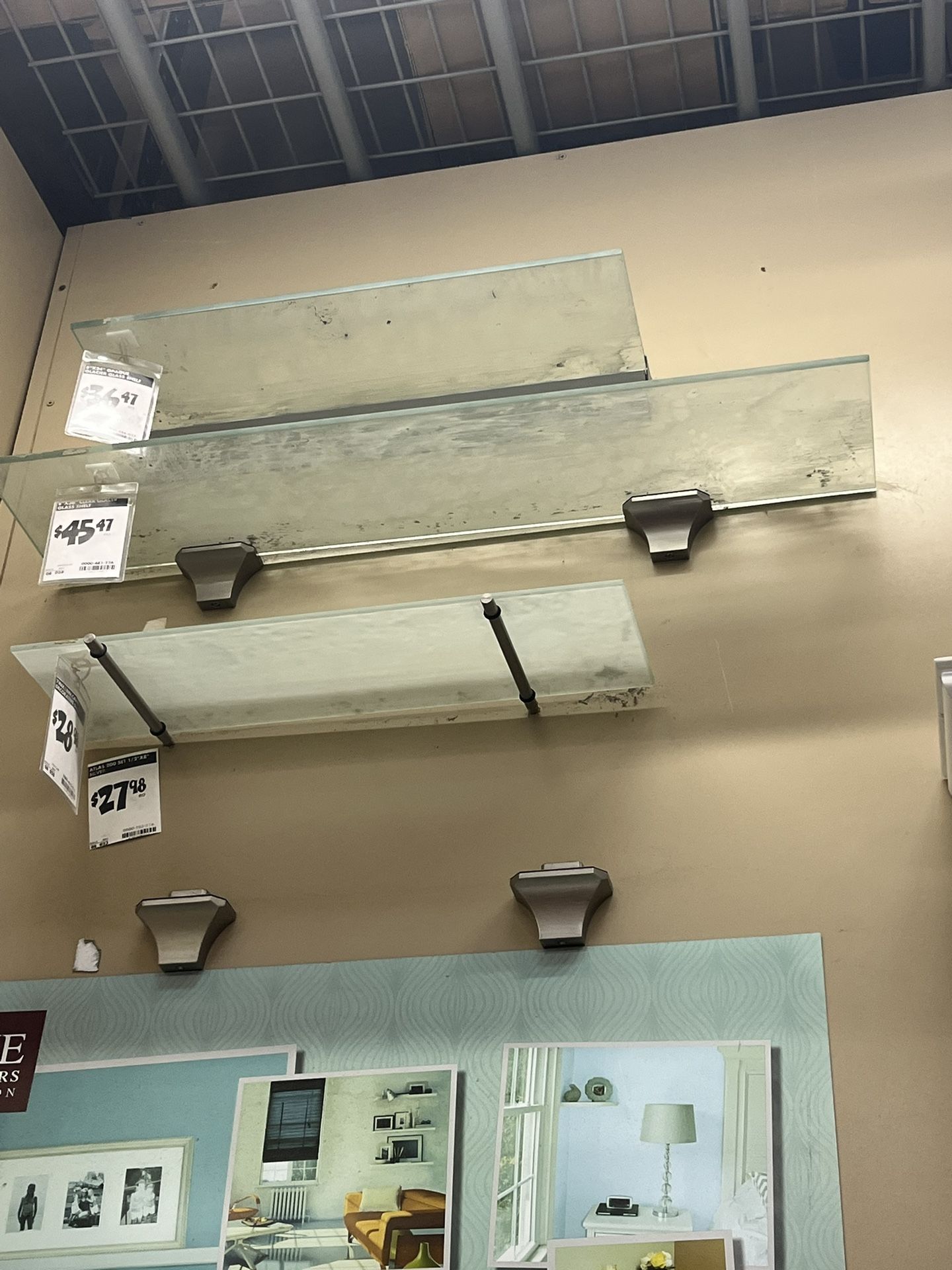 Close out Sale!!    Glass Shelving
