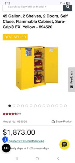 Flammable liquid store cabinet