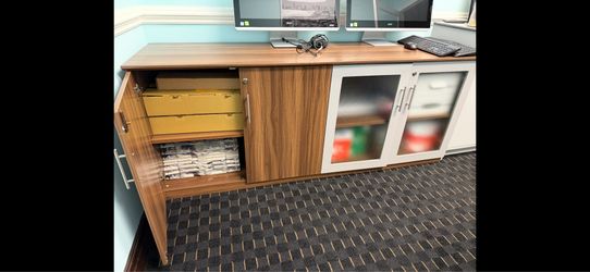 Credenza that locks