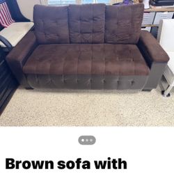 Brown Sofa With Storage
