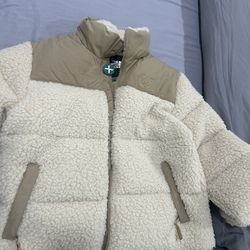 North Face Jacket Bleached Beige Large 