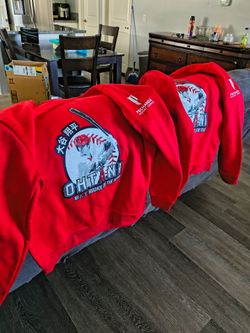 Angels Sports Merch Ohtani Red Sweaters