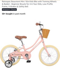 Retrospec Beaumont Mini 16in Kids Bike with Training Wheels