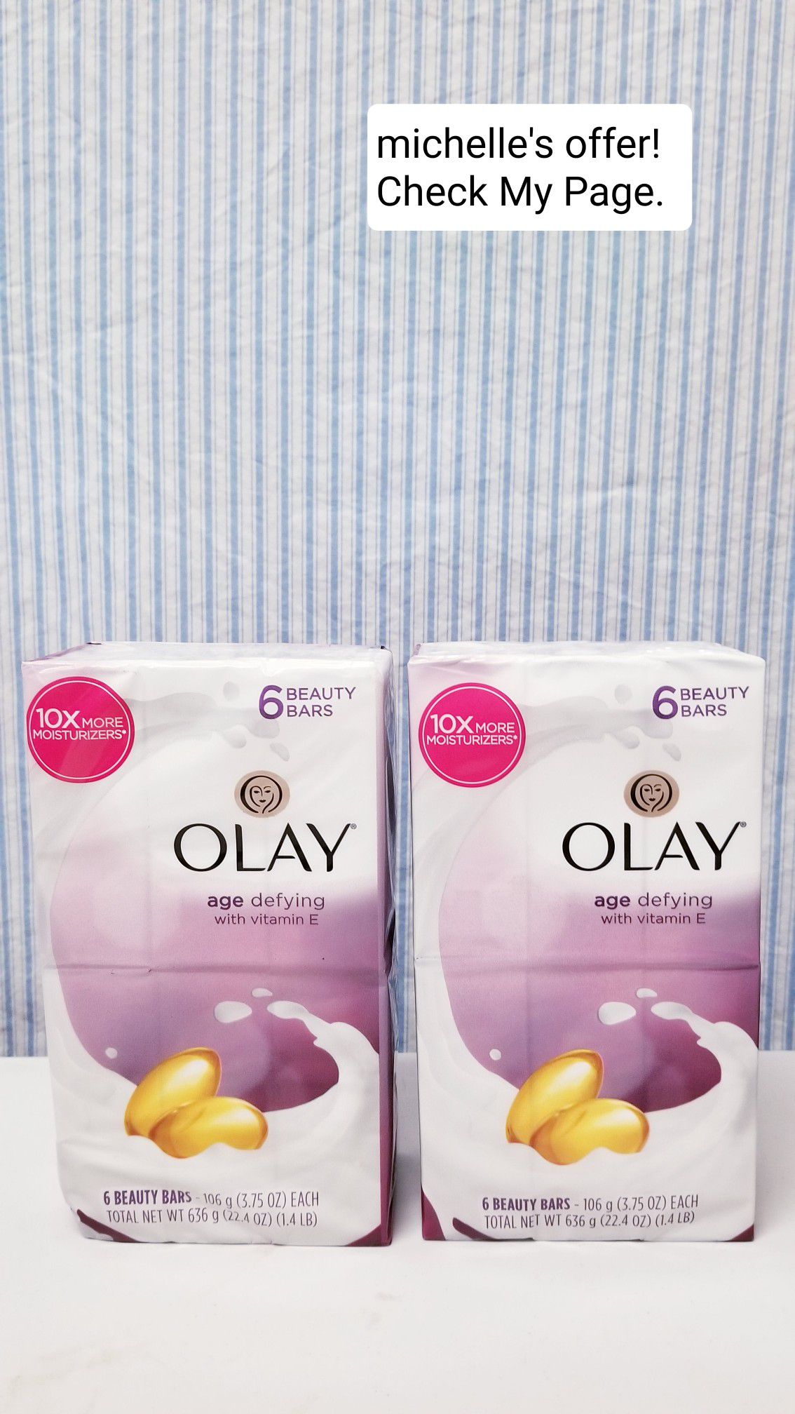 Olay Age defying w/ Vitamin E bar soap 6ct set