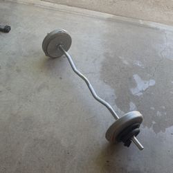 Curl Bar With Weights