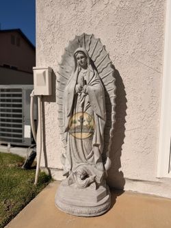 Concrete Virgen De Guadalupe Statue