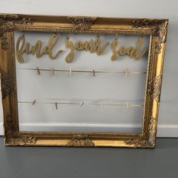 Gold Wedding Seating Chart