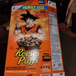 Reese’s Puffs Dragonball Z Limited Edition Cereal Box Only 