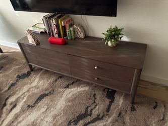 Mid-Century Modern Wood TV Stand Console