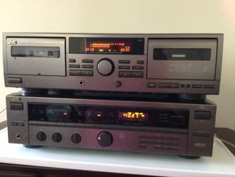 Vintage JVC Receiver and Dual Cassette Deck