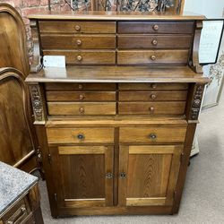 Antique Wooden Dental Cabinet