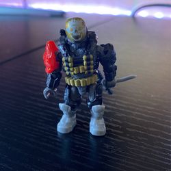 Halo Mega Bloks Rare Spartan Emile Figure+ Knife And Shotgun