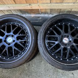 TSW Staggered Valencia Matte Black Wheel & Nitro Tire Kit 20x8.5/10 (05-14 GT, V6)