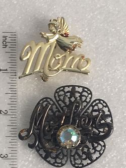 MOM MOTHERS BROOCH LOT ~ BOTH FOR $7