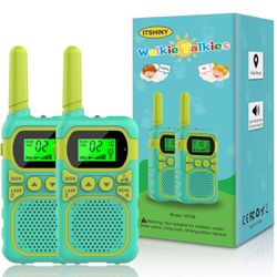 New! Kids Walkie Talkies with 22 Channels & 3 Mile Range for Outdoor Hiking Camping Children Toy Gifts for 3-12 Year Old Boys Girls -Green