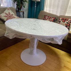  White Round Dining Table