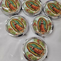 12x Our Lady of Guadalupe Baptism Compact Mirror Favor Bautizo/1st Communion Christening
