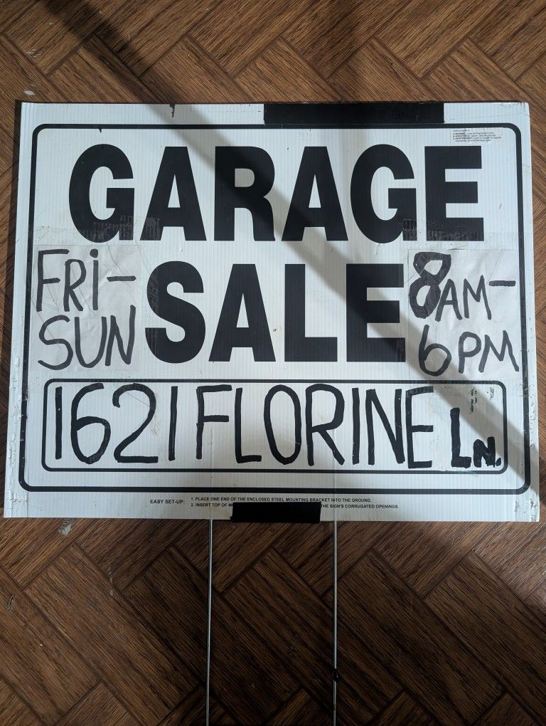 Garage Sale 1621 Florine Lane Modesto 10/24-10/26 8am-6pm