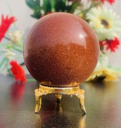 Super Polished Copper Goldstone Sphere (super Rare)