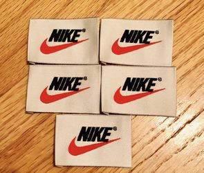 9 x OG Vintage 90's Authentic NIKE Logo Label Jersey Patch Embroidery NBA NFL - Kobe LeBron Jordan No Auto